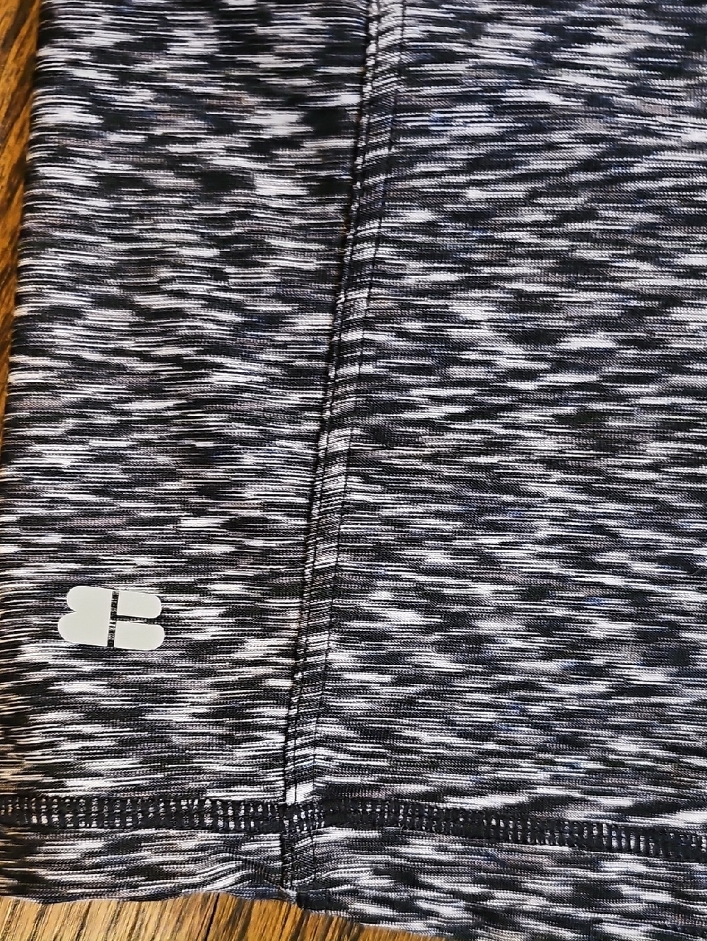 Beach House Merled Black And White Women's Swim Athletic Shorts with Zip Pocket - Picture 2 of 11